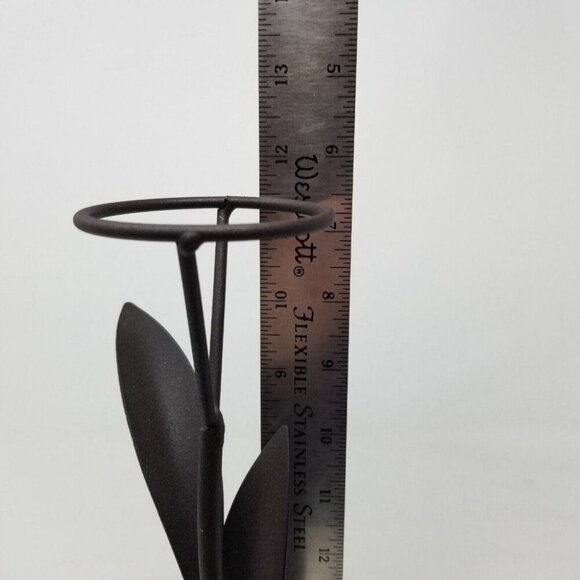 Glass & Metal Lily Candle Holder Table Centerpiece Elegant Home Decor - Picture 7 of 10